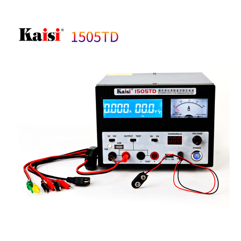 Kaisi 1505TD 15V 5A DC Power Supply Intelligent DC Regulated Power Supply Voltage Regulator With 5V 2A USB Charging Port ► Photo 1/6