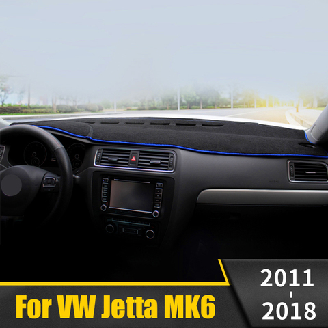 Car Dashboard Avoid Light Pad Instrument Platform Desk Cover Mats Carpets For Volkswagen VW Jetta 6 MK6 A6 2011-2022 Accessories ► Photo 1/6
