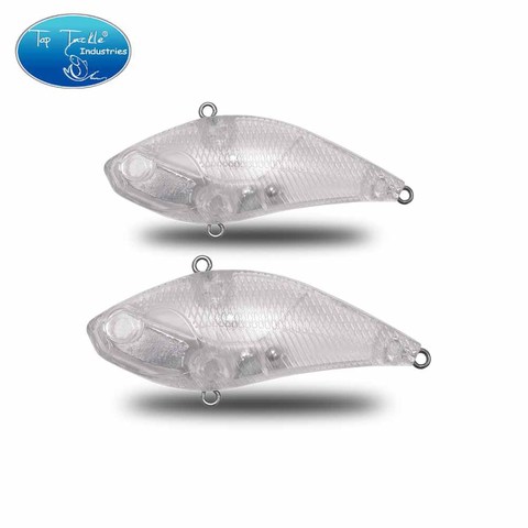 60mm/50mm Transparent ABS Lead Head Weight Unpainted DIY VIB Fast Sinking Pencil Rattle Bass fishing lure Jerk Bait ► Photo 1/2