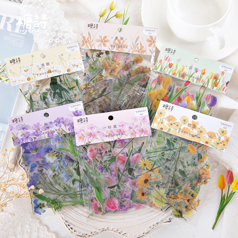 flower wave breeze series  Decorative Washi Stickers bag Scrapbooking Stick Label Diary Stationery Album Stickers ► Photo 1/5