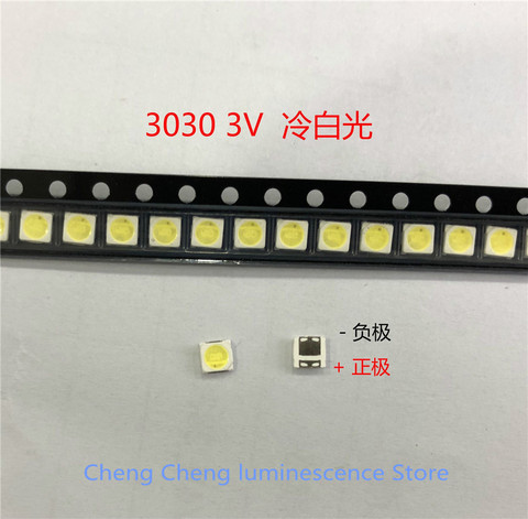 300Pieces/lot   for Taiwan AOT3030 LCD TV TV backlight beads 3030 Cold white backlight 3V3030 Lamp bead 1.5W ► Photo 1/1