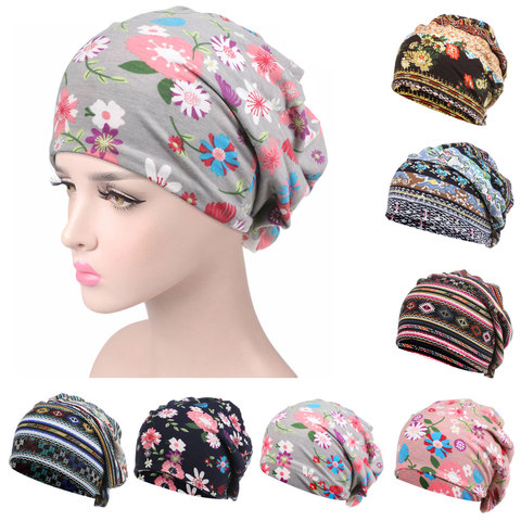 Cotton Women's Baggy Slouchy Beanie Hat Sport Casual Headwear Hair Loss Headscarf Cancer Chemo Caps ► Photo 1/6