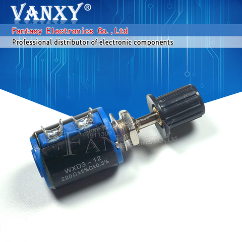 1pcs WXD3-12-1W 100 220 470 1K 2K2 3K3 4K7 10K 22K 33K 47K Ohm 100R 220R 470R 2.2K 3.3K 4.7K WXD3-12 1W  Potentiometer + 1 knob ► Photo 1/6