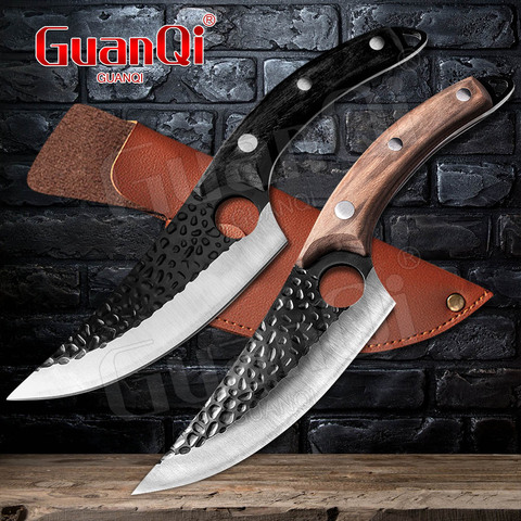 Chef's Boning Knife Stainless Steel Meat Cleaver Forged Hunting Fishing Butcher  Knives Set Kitchen Tools