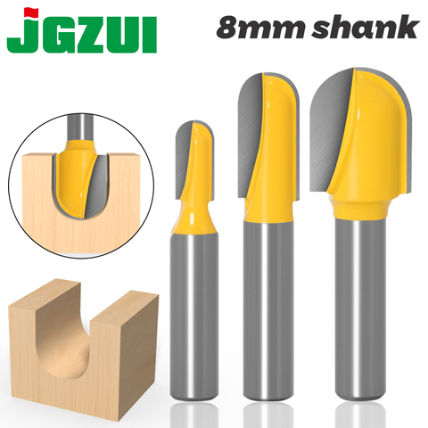 1PC 8mm Shank router bit carbide end mill tool Long Blade Round Nose Bit Core Box Router Bit ► Photo 1/6