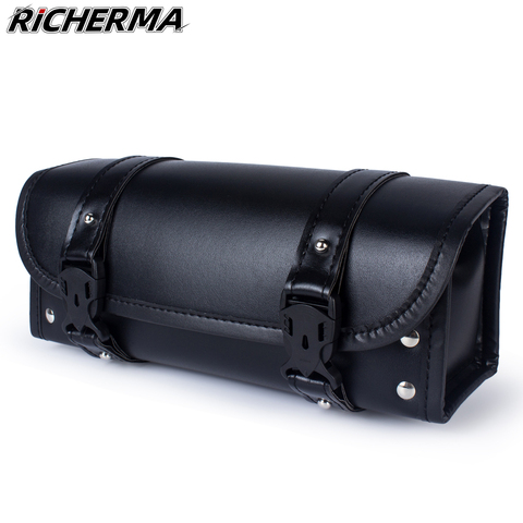 PU Leather Motorcycle Bag For Vespa Cafe Racer Waterproof Tool Bag Steampunk Retro Bike Suitcase Motorbike Biker Backpack ► Photo 1/6