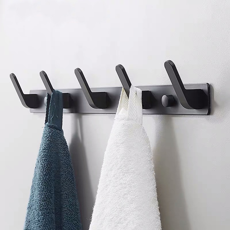 1PC Wall Mounted Stainless Steel Towel Clothes Hook Robe Coat Hangers Bathroom