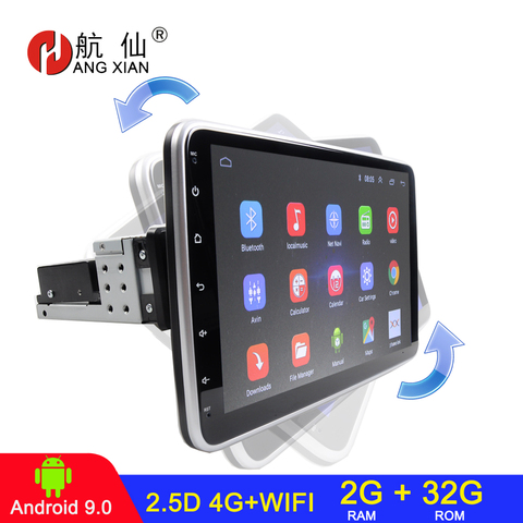 Rotatable Car Multimedia Player 16/32G 4 Core Stereo for Android 9.1 with 360 Degree Up Down Screen GPS WiFi Radio Player ► Photo 1/6