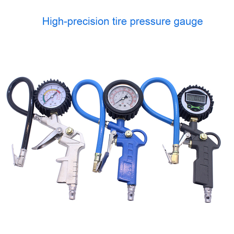 Auto Tire Pressure Gauge For Car Motorcycle SUV Inflator Pumps Tire Repair Tools Pressure Gun Type For Air Compressor Durable ► Photo 1/1