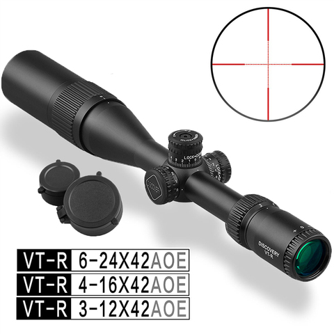 4-16 6-24 Discovery VT-R 3-12 x42 Illuminated Tactical Hunting Scope Used for Rifle PCP Airsoft ► Photo 1/6