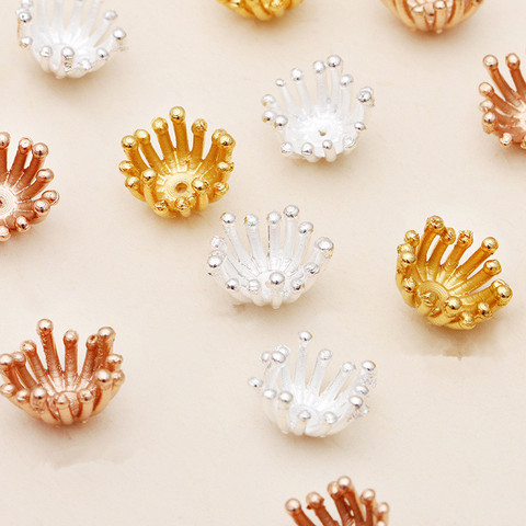20pcs/lot 11mm Alloy Flower Beads Caps Irregular Petal Flower Connectors Jewelry Accessories DIY Earrings Making Supplies 0199 ► Photo 1/5