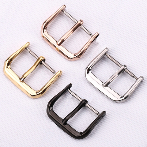 Stainless Steel Watch Strap Buckle Silver Gold Black Polished Metal Watchband Clasp 16mm 18mm 20mm 22mm Watch Accessories ► Photo 1/6
