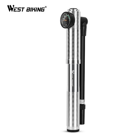 WEST BIKING Bike Pump for Front Fork & Rear Suspension Aluminum Alloy Tire Inflator Schrader Presta Valve 300 PSI Bicycle Pump ► Photo 1/6