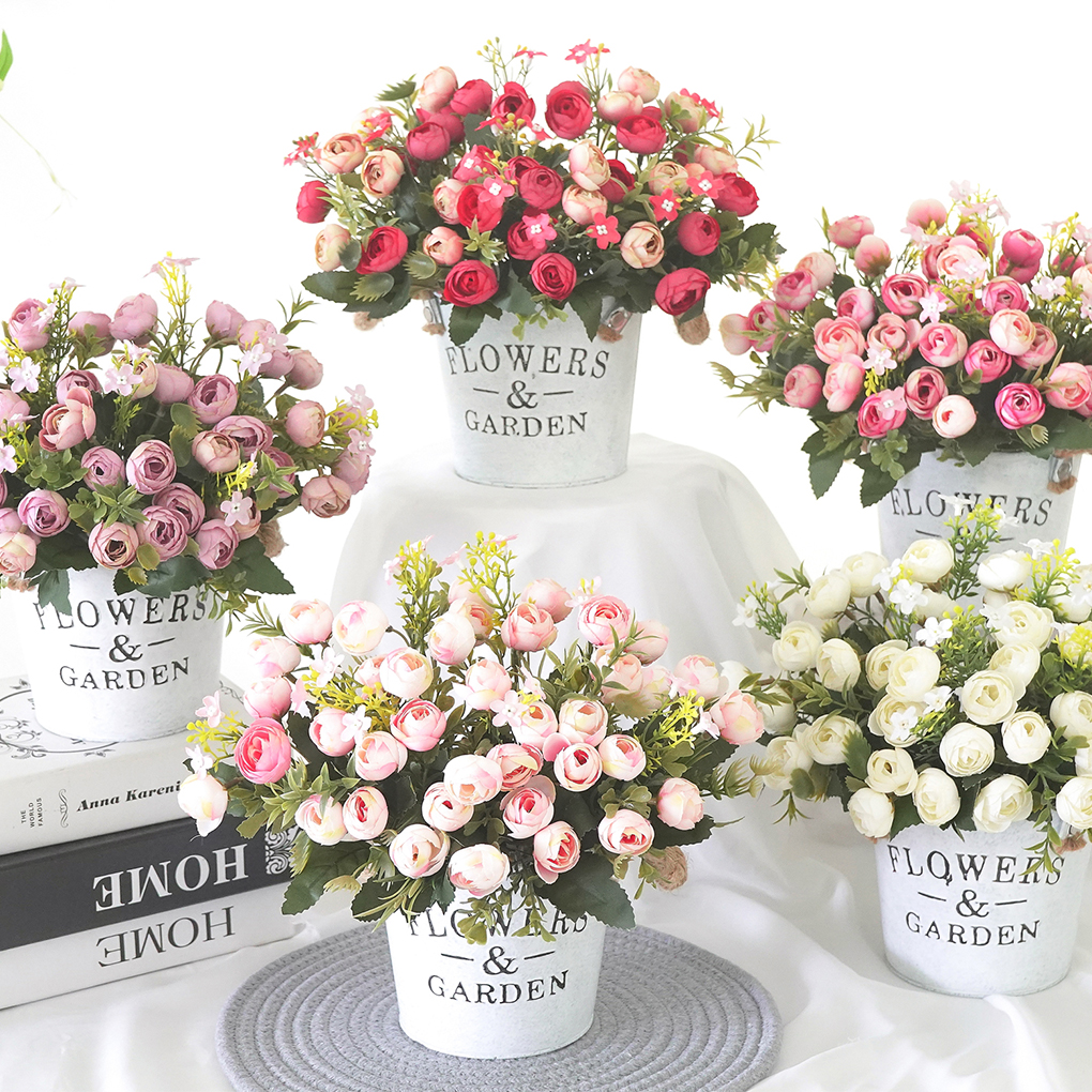 Faux Artificial Silk Floral Flower Bouquet Hydrangea Wedding Party Decor Novelty