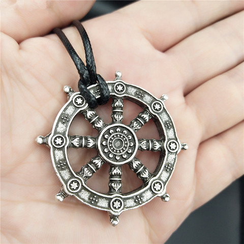 Free Ship Wheel Of Life Samsara Buddhist Talisman And Amulet Pendant Buddha Necklace Dharma Religious Indian Jewelry ► Photo 1/4