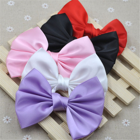 5pcs mix Big Satin Ribbon Bows Wedding Appliques Sewing Handmade Flowers A0156 ► Photo 1/6