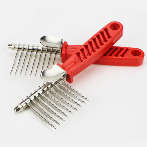 Long Hair Pet Dog Grooming Stainless Steel Knot Hair Shedding Remove Grooming Rake Comb Long Short Thick Hair Cat Grooming Tools ► Photo 1/6
