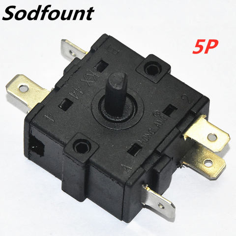 1 PCS Electric Room Heater 3 Position 2Position 3 Pin 5Pin  Rotary Switch Selector AC 250V 16A ► Photo 1/2