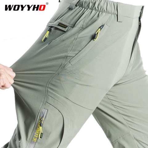 Stretch Hiking Pants Men Summer Quick Dry Softshell Pants Outdoor