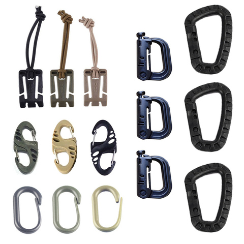 Shackle Carabiner Clip Molle Webbing Attach quickdraw connect link Backpack Outdoor Camp Hike Mountain Buckle Snap Lock Grimlock ► Photo 1/1