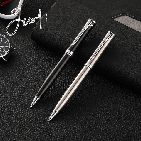 Guoyi G22 Steel shell G2 424 Ballpoint pen Metal high-end business office gifts and corporate logo customization signature pen ► Photo 1/6