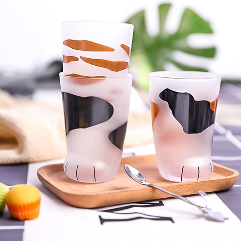 Creative Cute Cat Paws Glass Tiger Paws Mug Office Coffee Mug Tumbler Breakfast Milk Porcelain Cup ► Photo 1/6