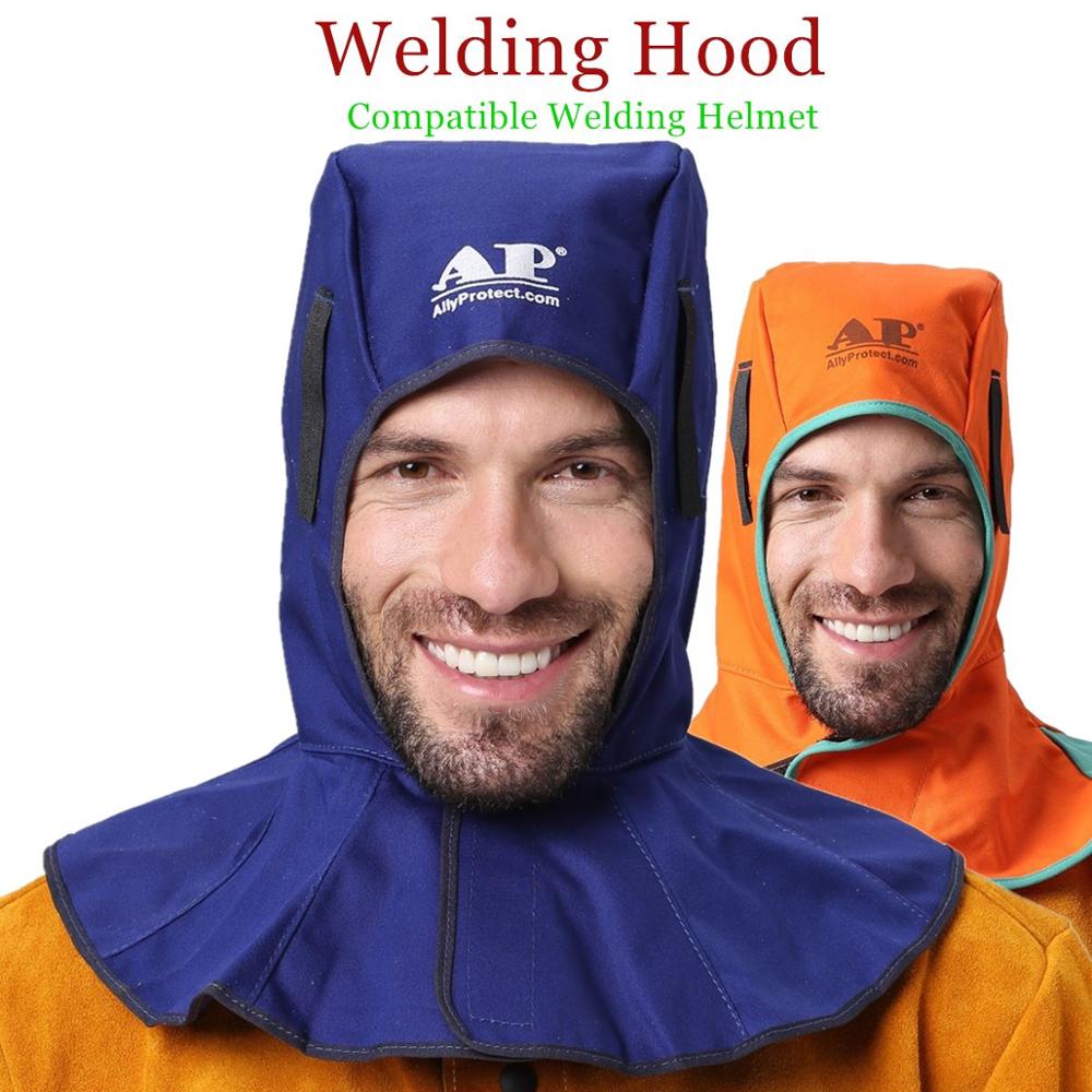 Denim Flame Retardant Welding Head Neck Protective Hood Helmets