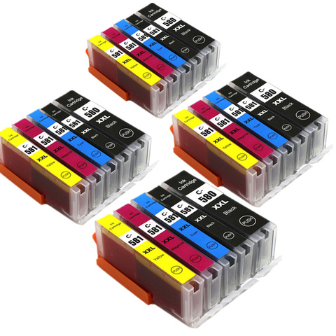 compatible For canon 580 581 PGI-580 CLI-581 XXL ink cartridge TS705 TR7550 TR8550 TS6150 TS6151 TS6250 TS9550 TS9551C printer ► Photo 1/6