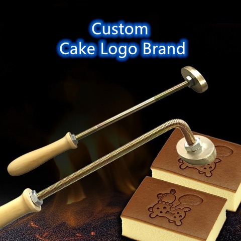 Custom Logo Cake Brass Stamping Tool High-temperature Resistant Metal Bread Mould Brand Alphabet Letters wood beef leather ► Photo 1/5