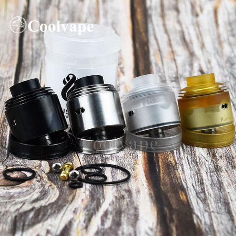 coolvape SXK Style Hussar 2.0 RDA Tank 22mm 316 SS Adjustable Bottom Airflow  4 Holes System Hussar V2 tank vs la dripper rda ► Photo 1/6