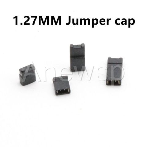 50PCS 1.27mm Pitch Jumper cap/short circuit cap spacing Short / Long Type 1.27 connector row stitch short link jumper ► Photo 1/5