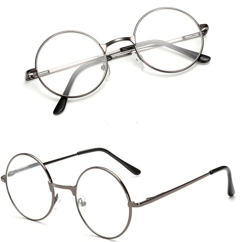 Vintage Round Metal Frame Reading Glasses Clear Lens Glasses Ultra Light Resin Eyeglasses Magnifying Vision Care +1.00~+4.0 ► Photo 1/6