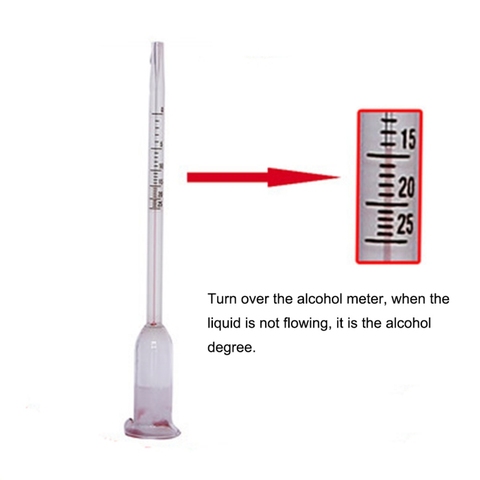 0 to 25 Degree Glass Wine Alcohol Meter Vinometer Concentration Measuring  Tool -a14-0729-38r