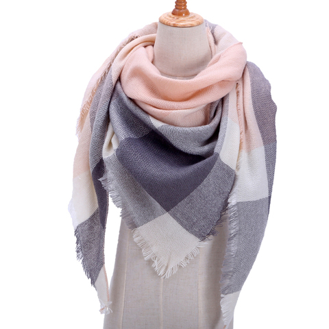 Designer 2022 knitted spring winter women scarf plaid warm cashmere scarves shawls luxury brand neck bandana  pashmina lady wrap ► Photo 1/6