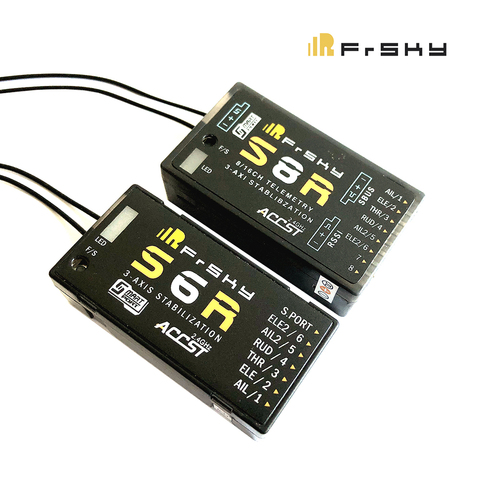 Frsky STK S6R 6CH/ S8R 8CH 2.4G 6CH ACCST Receiver with 3-Axis Stabilization and Smart Port Telemetry for RC Airplane ► Photo 1/4