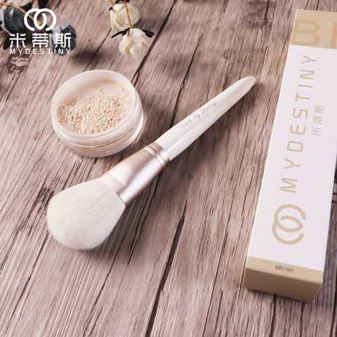 MyDestiny cosmetic brush-The Snow White series-flat head powder&blush brush-thin light front goat hair makeup tool&pens-beauty ► Photo 1/6
