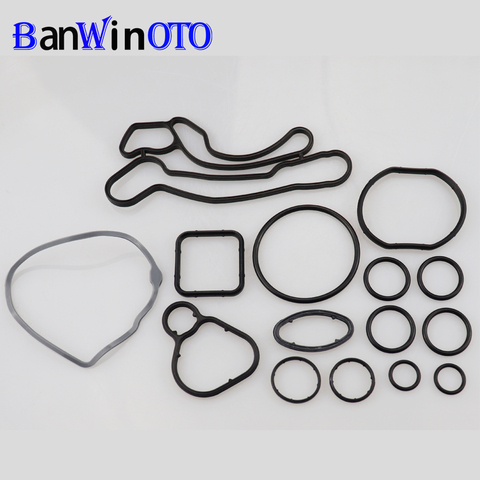 Engine Oil Cooler Repair Set of Heat Exchanger Gasket For Chevrolet Cruze Opel Orlando Astra 93186324 55353322 55353320 55355603 ► Photo 1/6