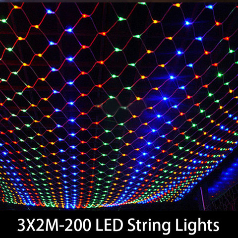 1.5MX1.5M 2x3M Christmas Garlands LED String Christmas Net Lights Fairy Xmas Party Garden Wedding home Decoration Curtain Lights ► Photo 1/6