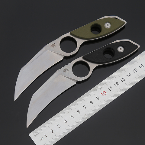 Sanrenmu S615 Fixed Blade Knife Stonewashed  8Cr14mov Blade G10 Handle  with Knife Sheath ► Photo 1/6