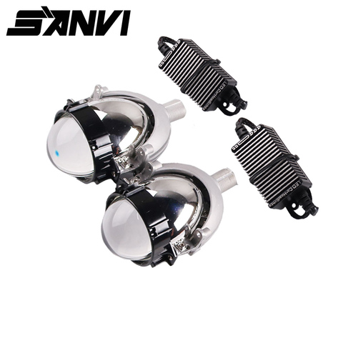 Sanvi Super Bright Car LED Headlights 35W 5500K High Low Beam Car-styling Auto Bi LED Projector Lens Headlights RHD&LHD Headlamp ► Photo 1/6