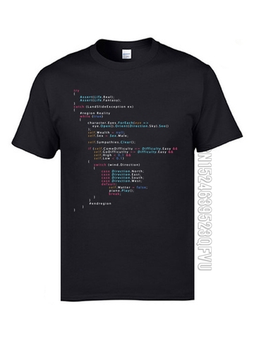 Colored Code Programming JS Men T Shirts Senior IT Engineer SCJP Programmer 100% Cotton Tee Shirts Keyboardman Workday ► Photo 1/6