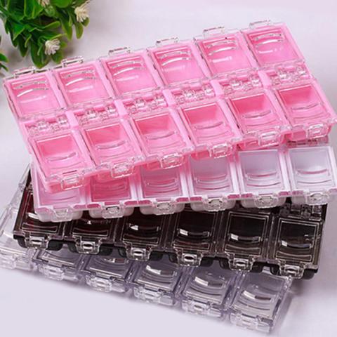 12 Grids Adjustable Transparent Plastic Storage Box for Small Component Jewelry Tool Box Bead Pills Organizer Nail Art Tip Cases ► Photo 1/6