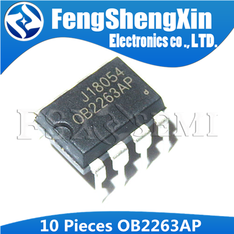 10pcs/lot OB2263AP 2263AP OB2263  LCD power management chip DIP-8 ► Photo 1/2