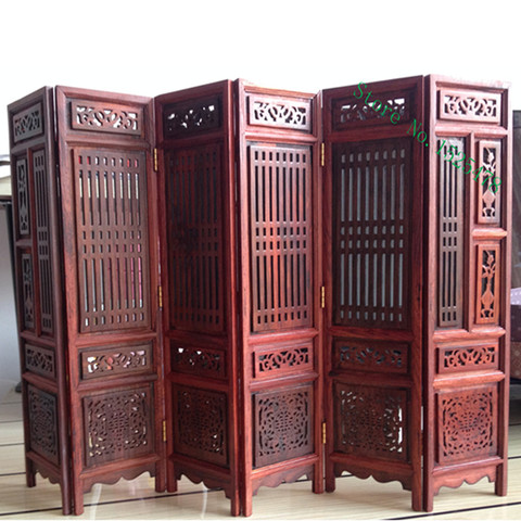 14.75 inch Exquisite Hand-carved Chinese Boxwood & Sculpture Folding Screen Home decoration tabletop decorative crafts ► Photo 1/6