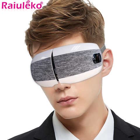 Bluetooth Eye Massager Eye Mask Music Magnetic Air Pressure Heating Vibration Massage Relax Glasses Electric DC Eyes Care Device ► Photo 1/6