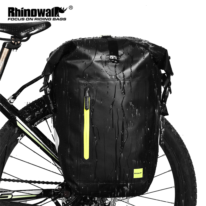 Bike Bicycle Seat Rear Bag Waterproof Pannier Rack Pack Shoulder Cycling Pouchs