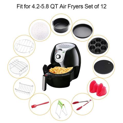 Air Fryer Accessories 8 Inch Fit for Airfryer 5.2-6.8QT Baking