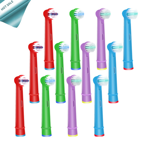 4/8/12pc Replacement Kids Children Tooth Brush Heads For Oral B EB-10A Pro-Health Stages Electric Toothbrush Oral Care, 3D Excel ► Photo 1/4