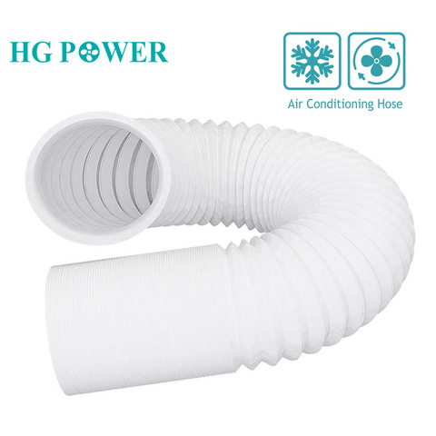 4-6'' Plastic Air Conditioning Duct Hose Flexible Exhaust Tube Steel White Tube for Inline Fan Home Ventilation Air Fresh System ► Photo 1/6