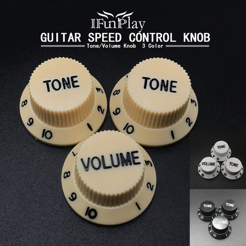 3pcs Electric Guitar Volume Tone Speed Control Knobs Plastic for ST Electric Guitar Replacement Guitarra Accessories 3 Color ► Photo 1/6